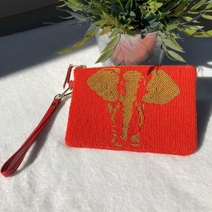 Chico’s Beaded Elephant wristlet/clutch